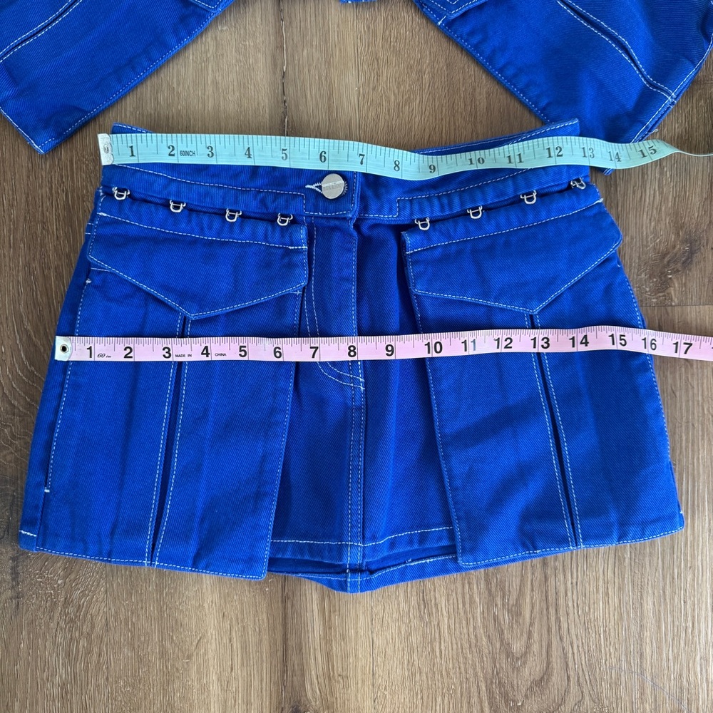 Dion Lee Blue Denim Corset & Mini Skirt Set AUS 4 US 0 - Picture 8 of 10